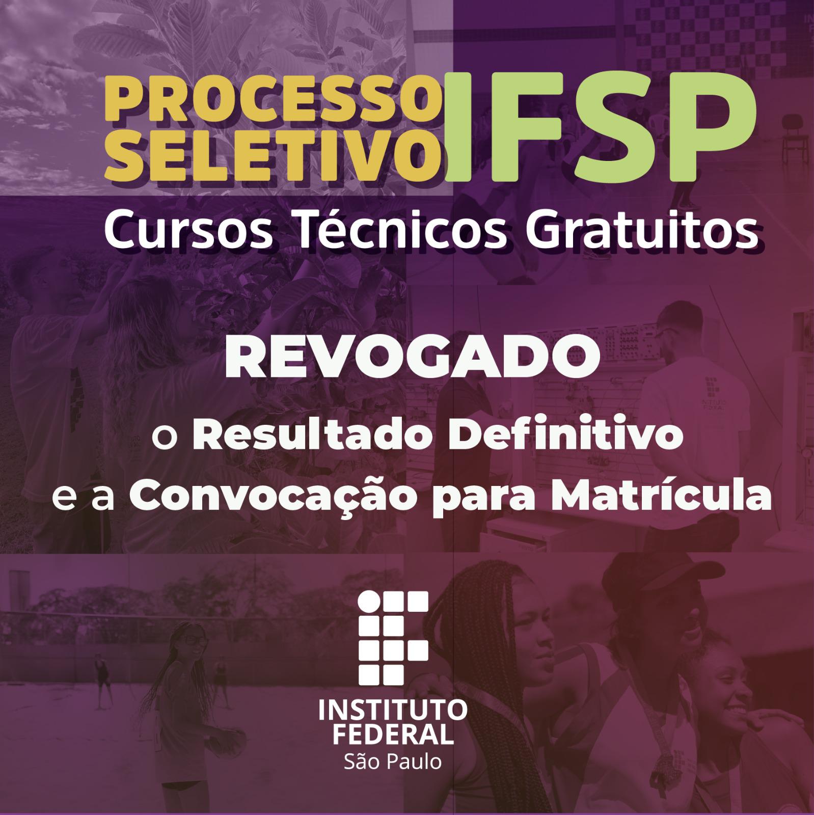 🚨 Atenção, candidatos! 🚨O Resultado Definitivo e a Convocação para Matrícula foram revogados