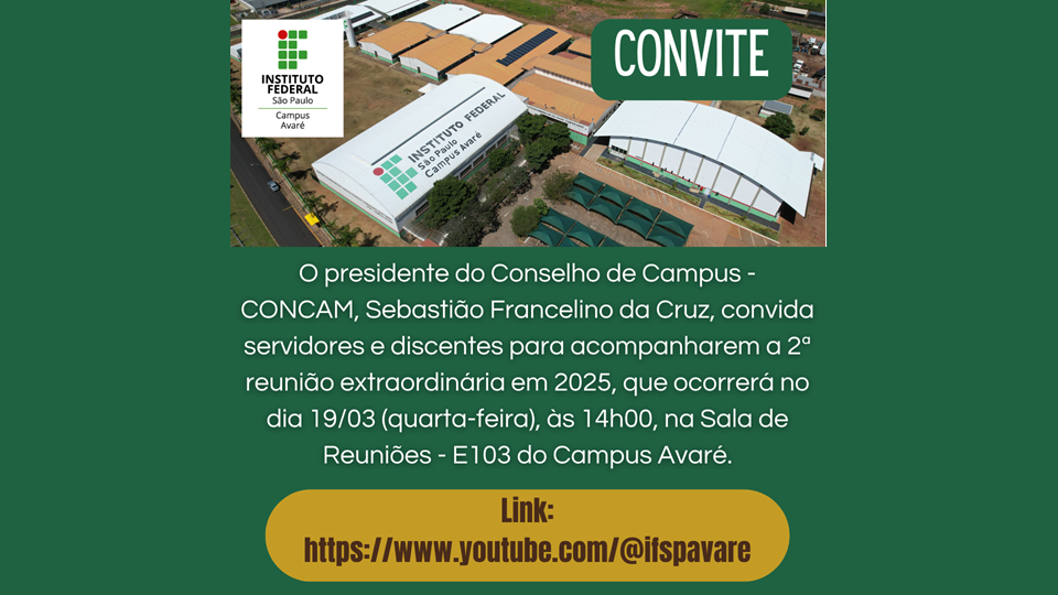 CONCAM - Convite para a 2ª reunião extraordinária de 2025