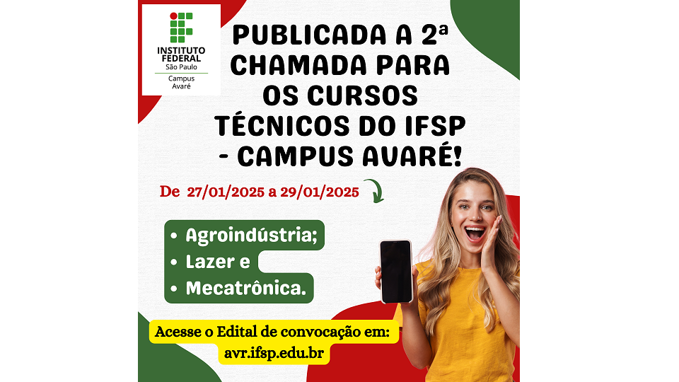 Confira aqui: 2ª Chamada para os Cursos Técnicos