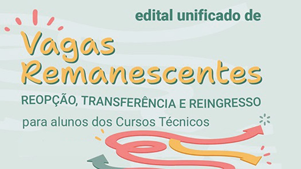 Abertas inscrições para transferência e reingresso em cursos técnicos para o 2º semestre de 2026