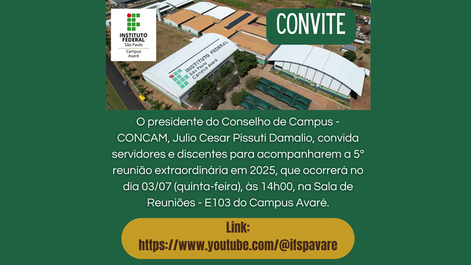 Convite - Reunião do CONCAM - 03/07/2025